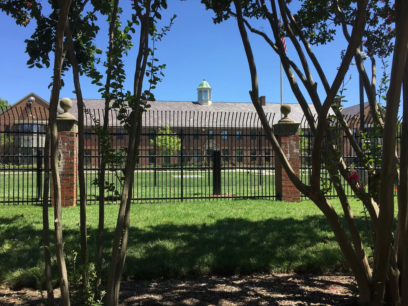 File photo: the Nebraska Avenue Complex in Washington, D.C., the headquarters of the U.S. Department of Homeland Security, seen through a perimeter fence in 2017.