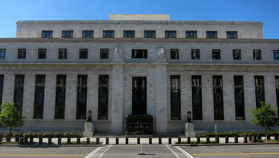 Marble facade of the Marriner S. Eccles Federal Reserve Board Building in Washington, D.C. (file photo)