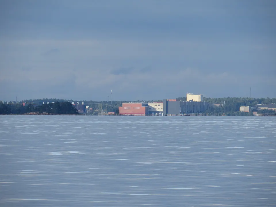 Contextual file photo of Google's existing data centre at Hamina, Finland, seen across water; not one of the halted sites