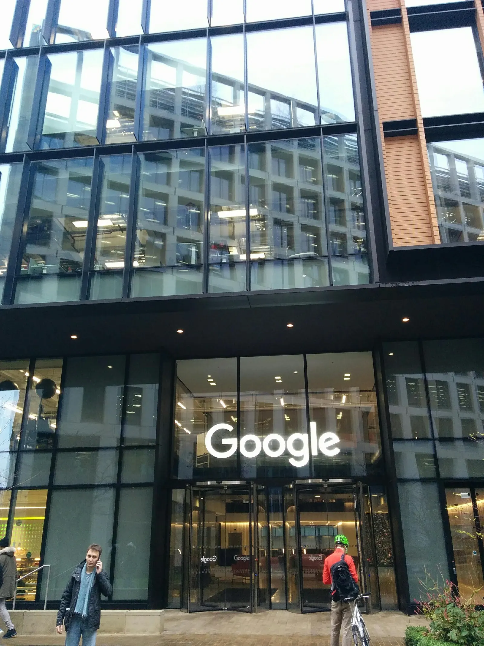 File photo: the front entrance of 6 Pancras Square in London, the building that houses Google and DeepMind